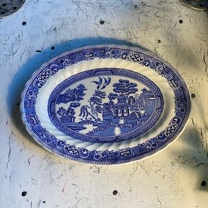 Myott Staffordshire Old Willow Blue 12.5” Serving Platter